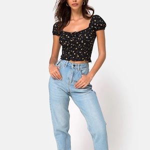 Motel Rocks floral crop top size S